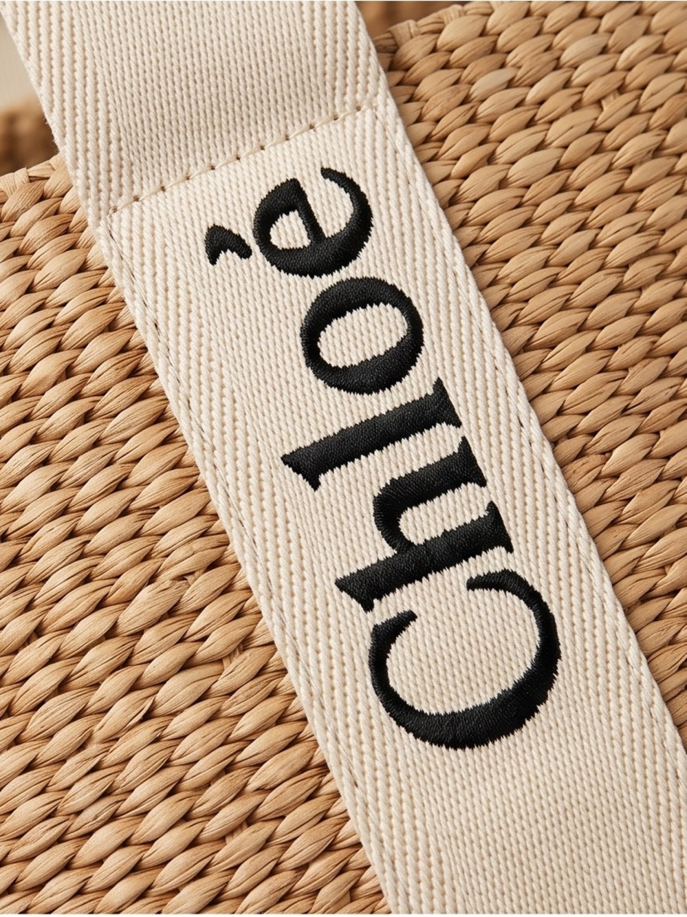 Authentic Chloe x Mifuko Woody Large raffia tote - Picture 15 of 16